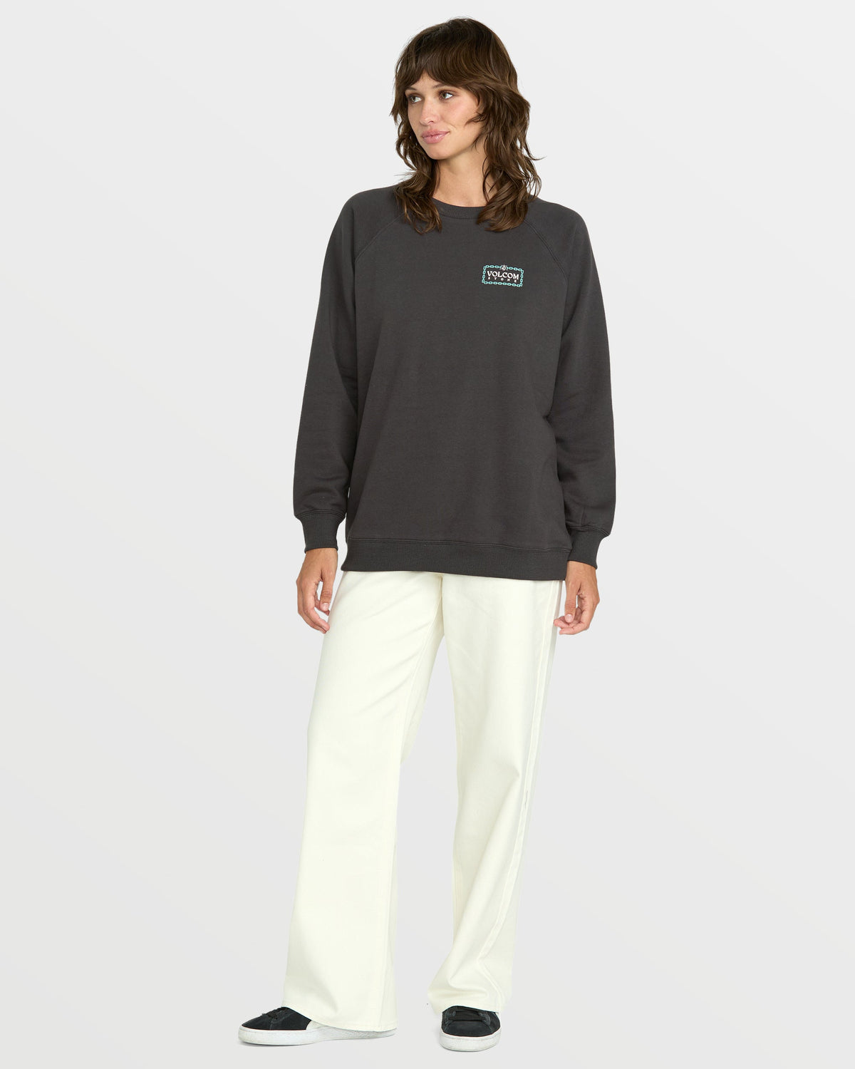 Women's Stone Magic Boyfriend Sweatshirt Vintage Black - Volcom