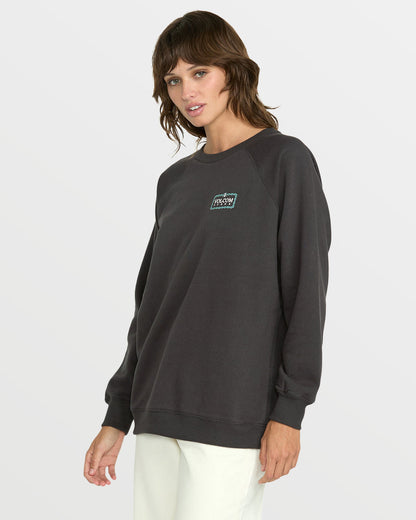 Women's Stone Magic Boyfriend Sweatshirt Vintage Black - Volcom