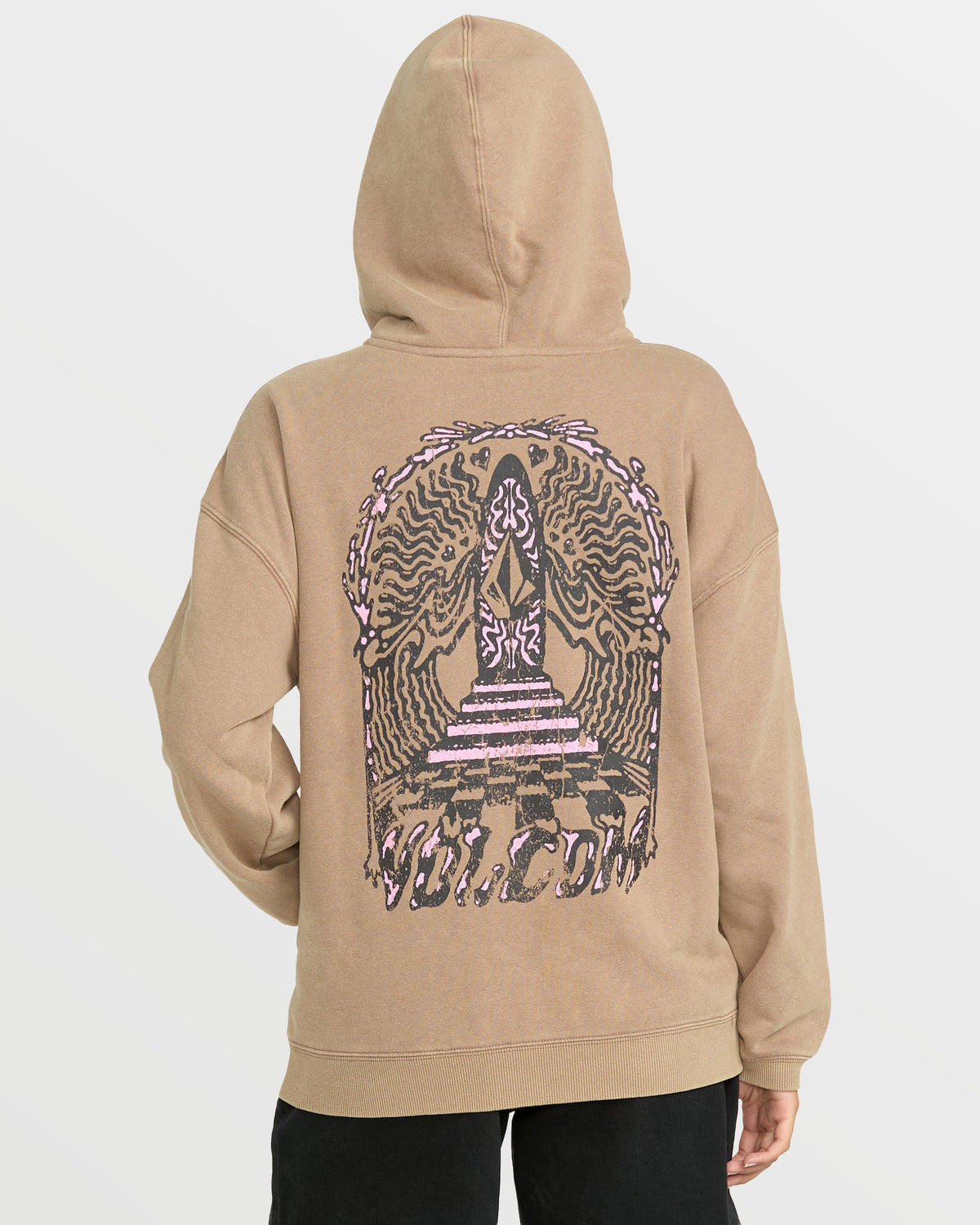 Women's Stone Art Up Zip Sweatshirt Hazelnut - Volcom