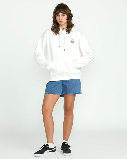 Women's Stone Art Up Hoodie Star White - Volcom