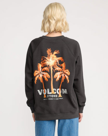 Women's Stone Magic Crew Vintage Black - Volcom