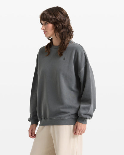 Women's Stone Soft Crew Charcoal - Volcom