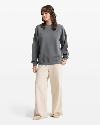 Women's Stone Soft Crew Charcoal - Volcom