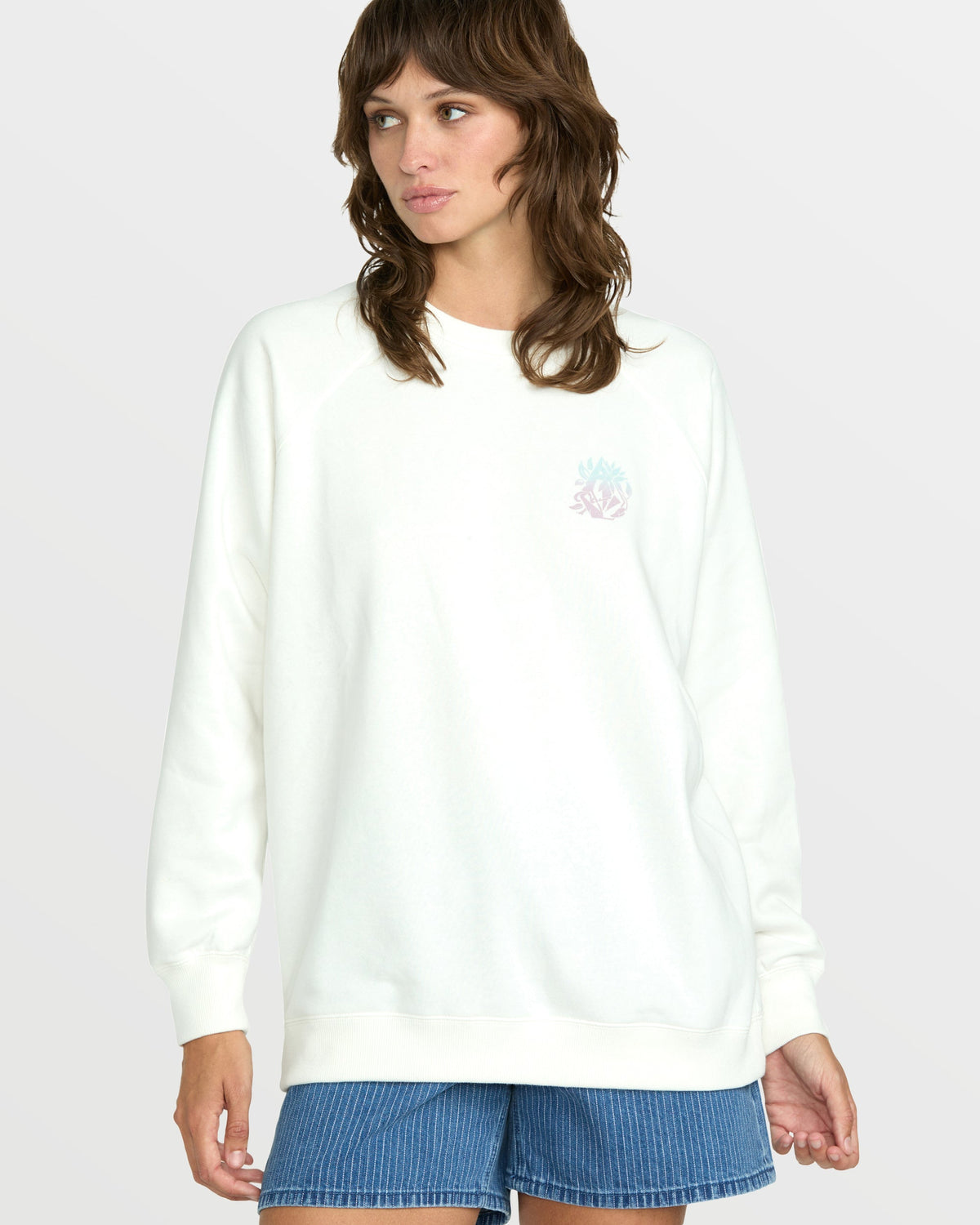 Women's Stone Magic Boyfriend Sweatshirt Star White - Volcom