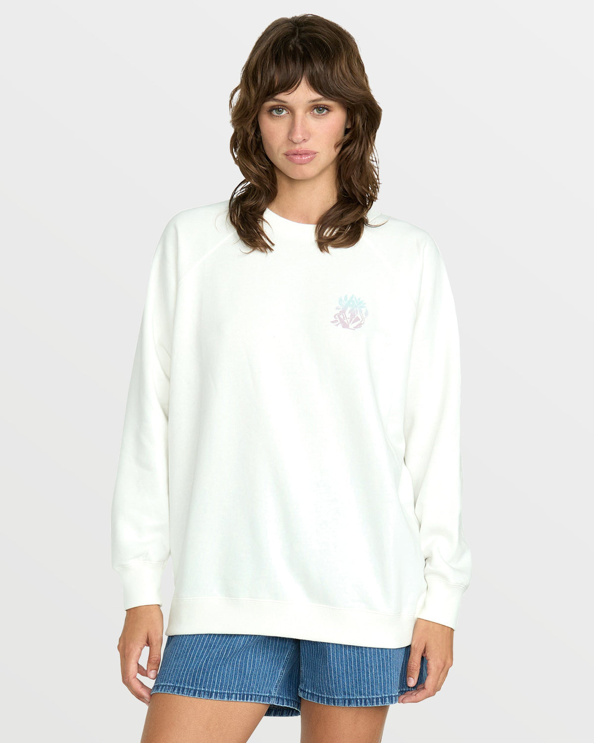 Women's Stone Magic Boyfriend Sweatshirt Star White - Volcom