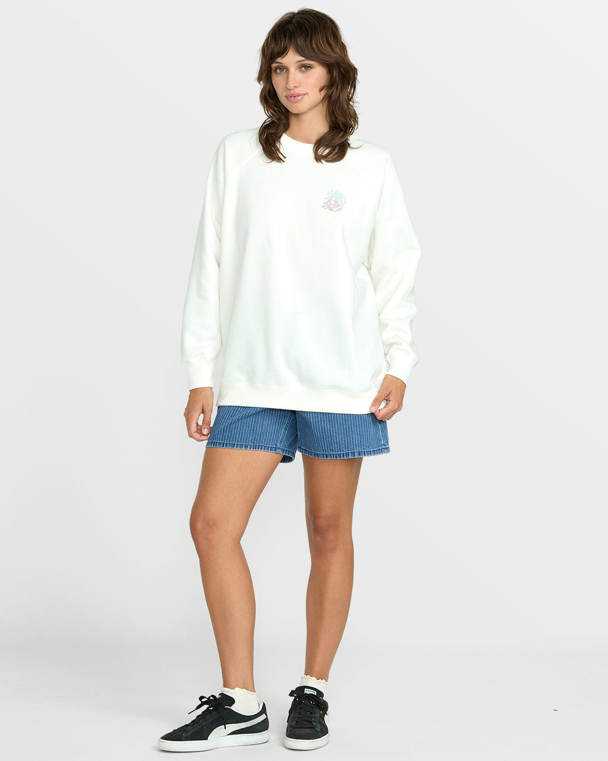 Women's Stone Magic Boyfriend Sweatshirt Star White - Volcom