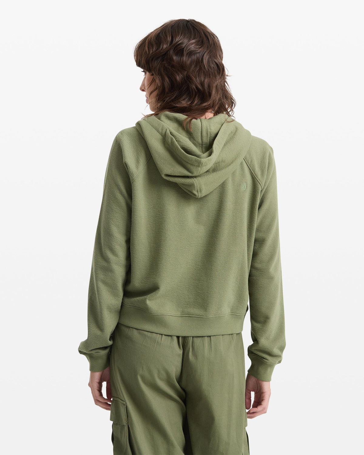 Women's Lived In Fleece Zip Sweatshirt Moss Stone - Volcom