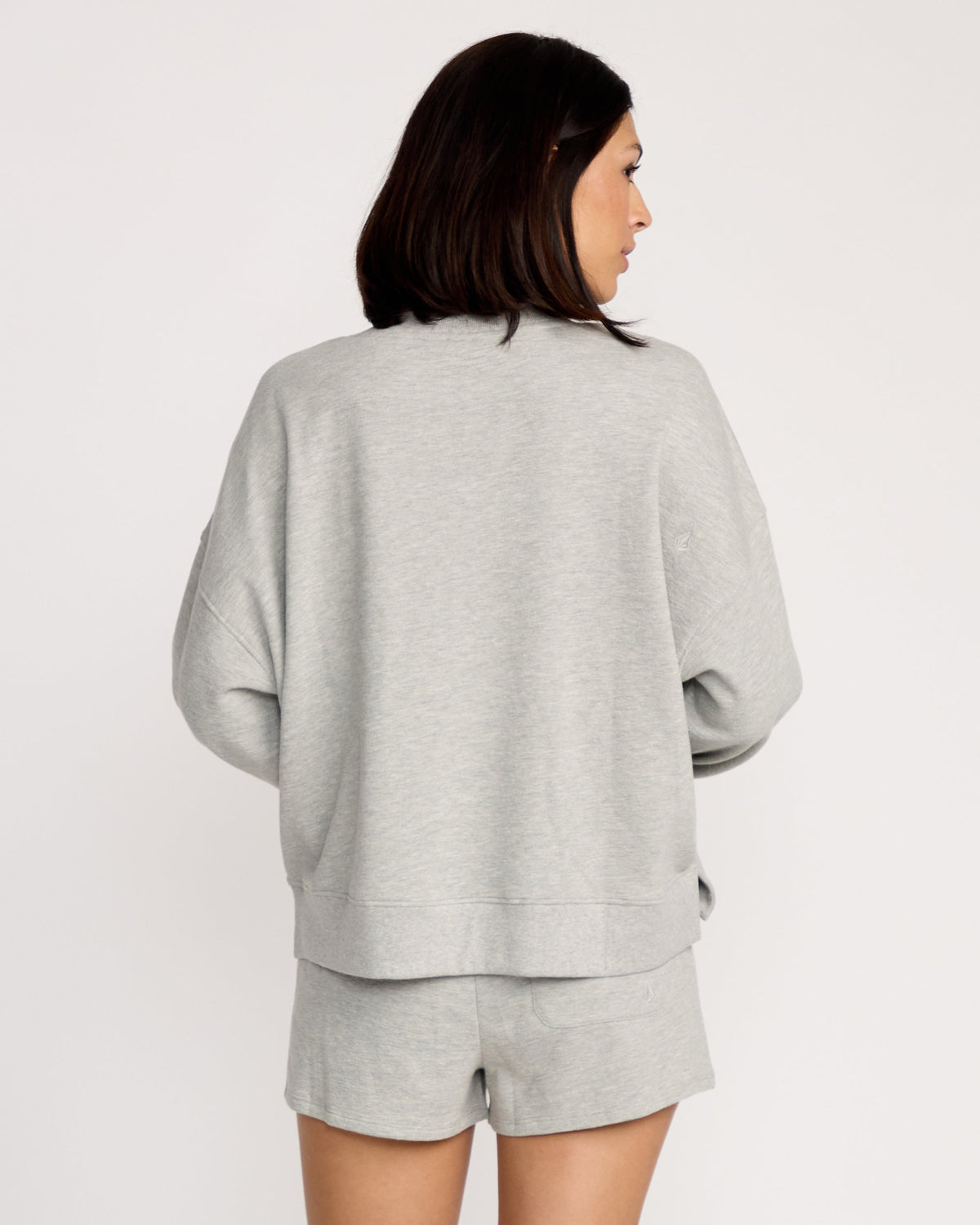 Women's Lived In Fleece Henley Heather Grey - Volcom