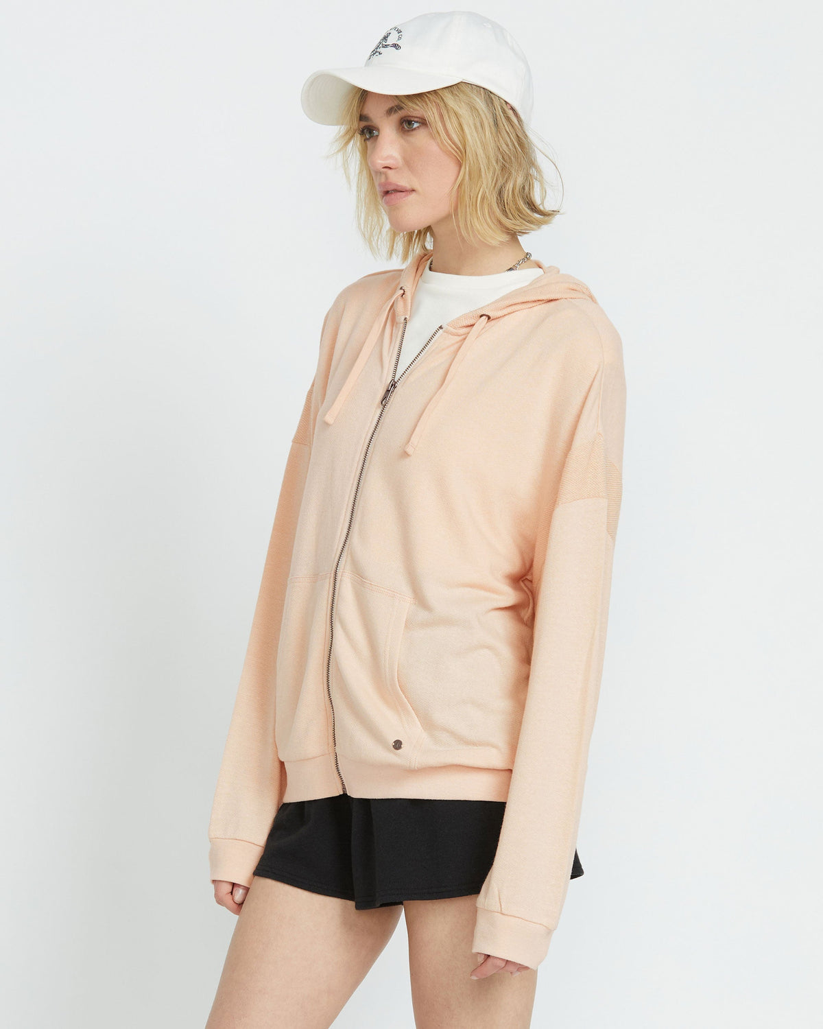 Women's Lived in Lounge Frenchie Zip Hoodie Champagne Gold - Volcom