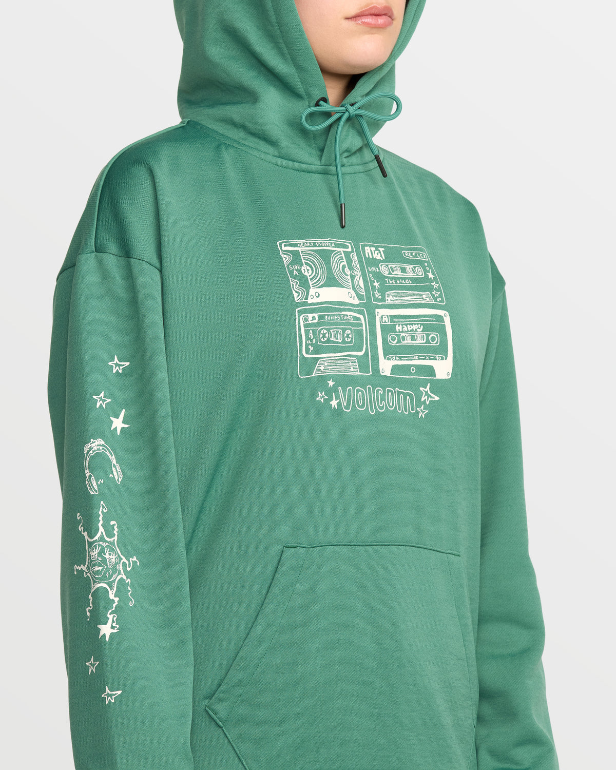 Women's Essential Hydro Hoodie Spruce Green - Volcom