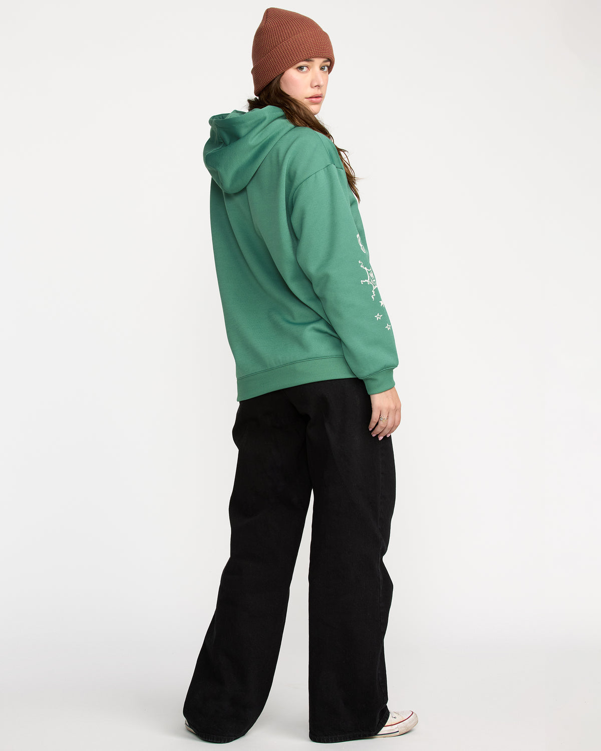 Women's Essential Hydro Hoodie Spruce Green - Volcom
