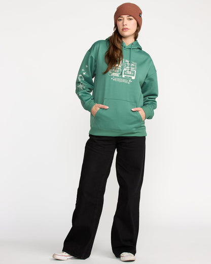 Women's Essential Hydro Hoodie Spruce Green - Volcom