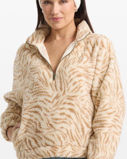 Women's Halfstone Zip Sweatshirt Vintage White - Volcom