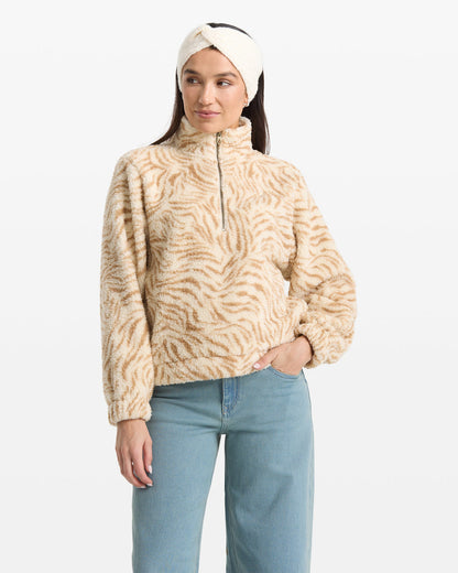 Women's Halfstone Zip Sweatshirt Vintage White - Volcom