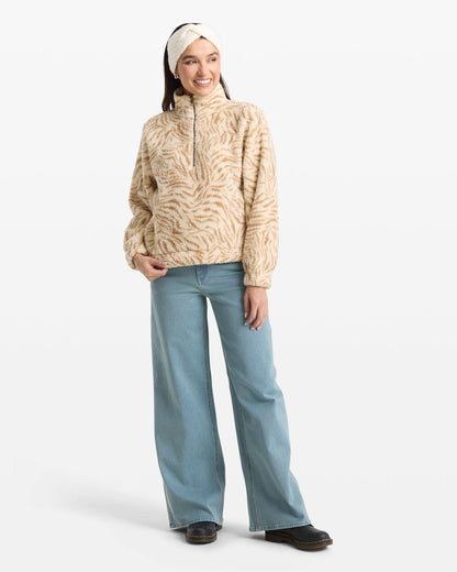 Women's Halfstone Zip Sweatshirt Vintage White - Volcom