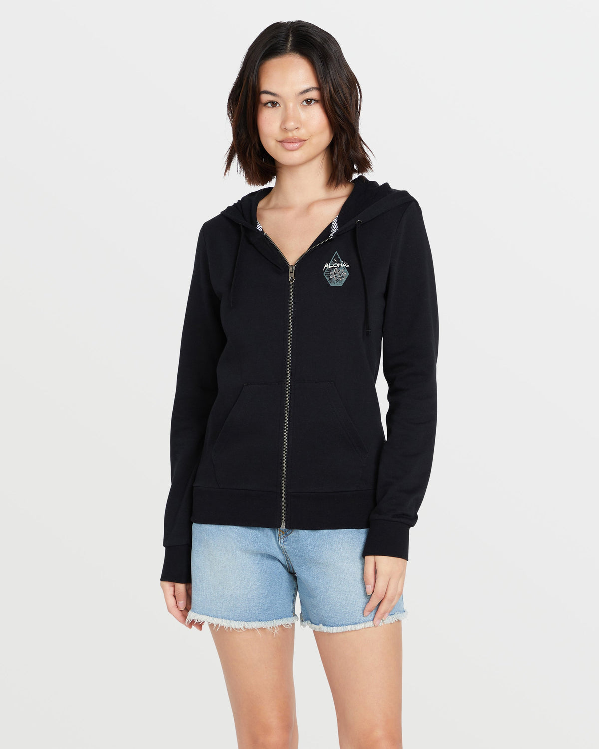 Women's Volcom Sealed Hoodie Black - Volcom