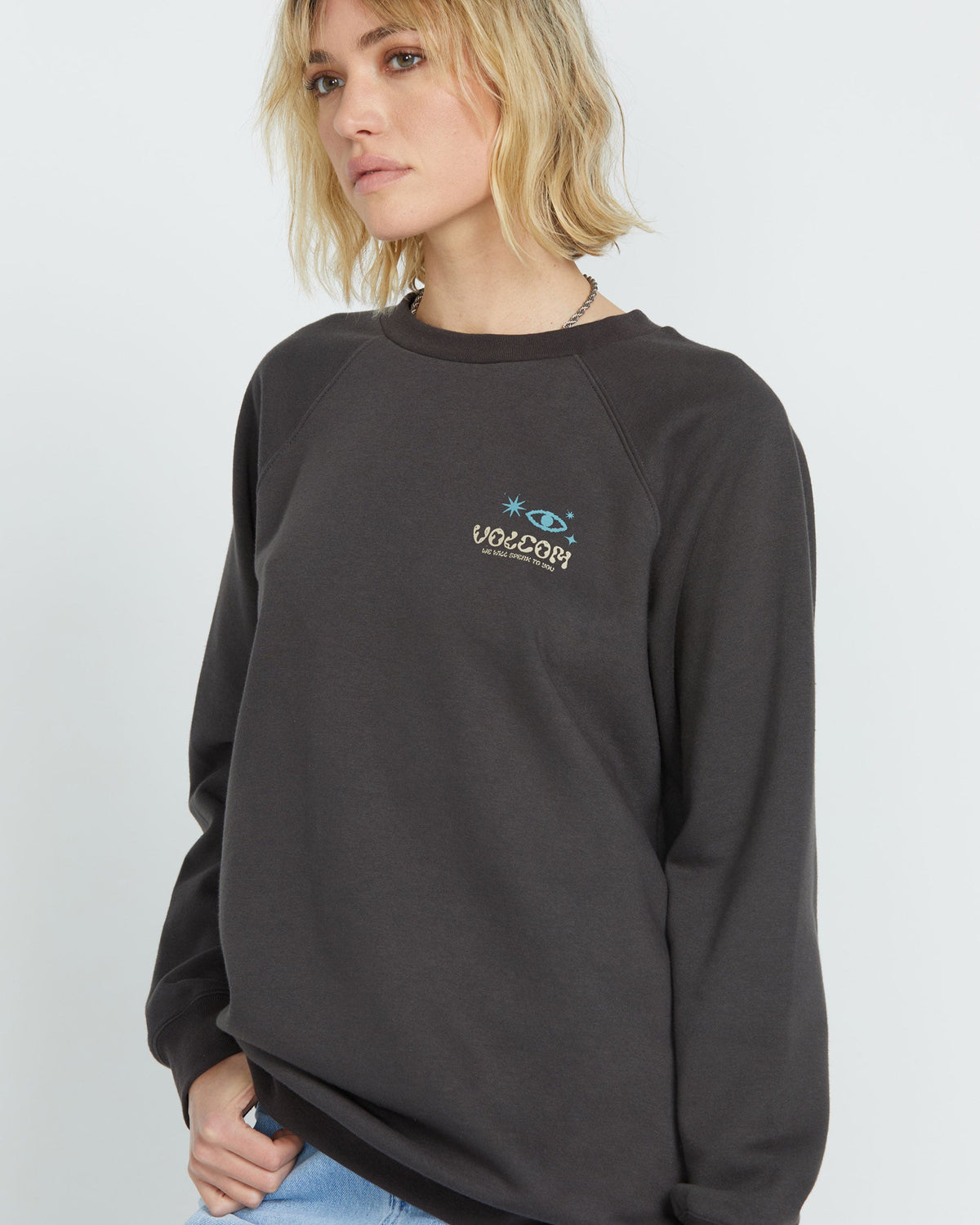 Women's Featured Artist F Rygalski Boyfriend Crew Vintage Black - Volcom