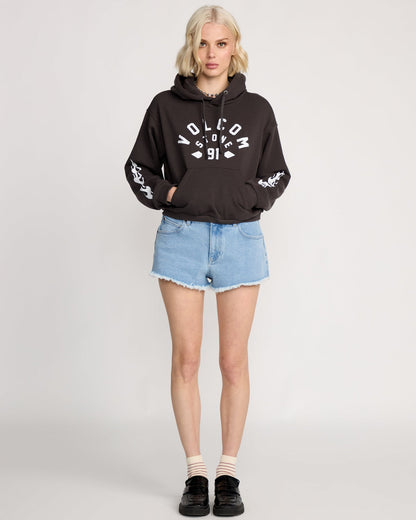 Women's 1991 Mini Hoodie Vintage Black - Volcom