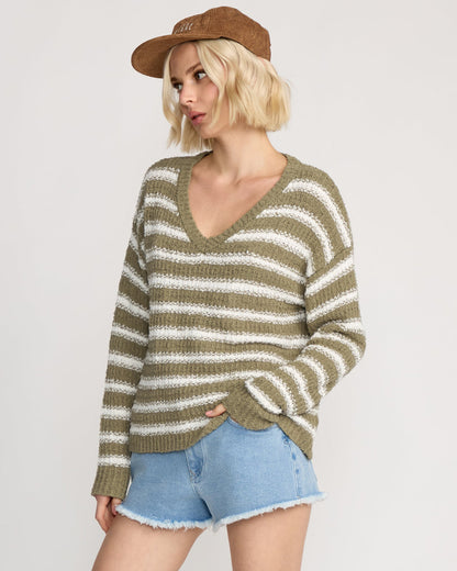 Women's Sand Groupie Sweater Light Army - Volcom