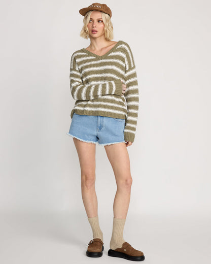 Women's Sand Groupie Sweater Light Army - Volcom