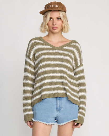 Women's Sand Groupie Sweater Light Army - Volcom