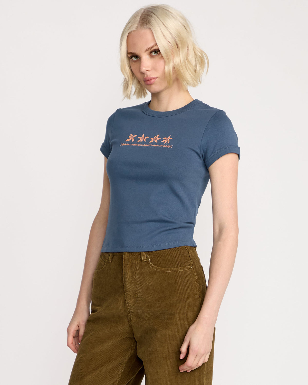 Women's Stoney Time Ringer Harbor Blue - Volcom