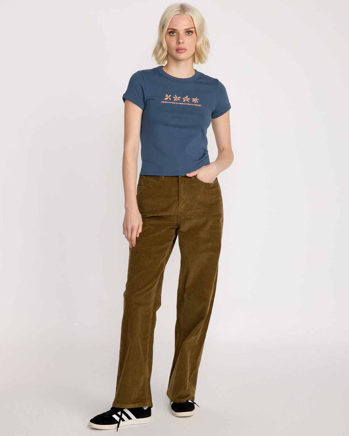 Women's Stoney Time Ringer Harbor Blue - Volcom