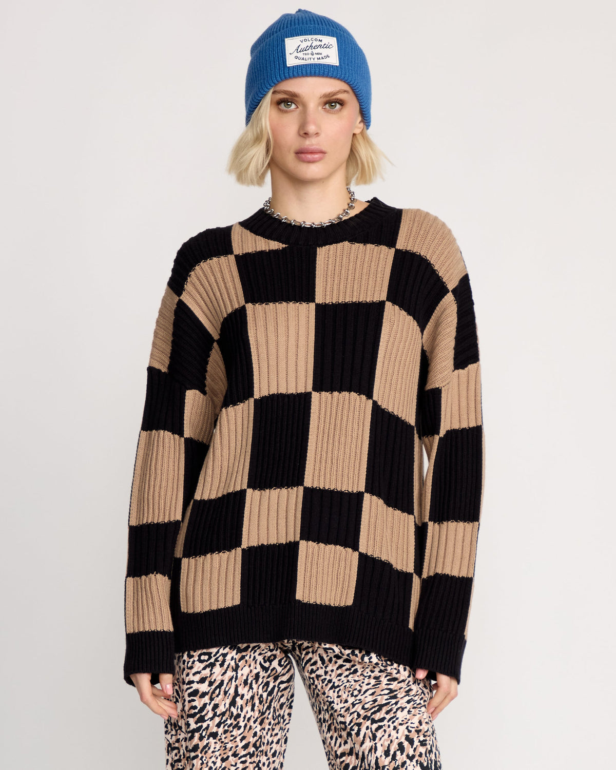 Women's Tripnotic Sweater Black Combo - Volcom