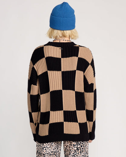 Women's Tripnotic Sweater Black Combo - Volcom