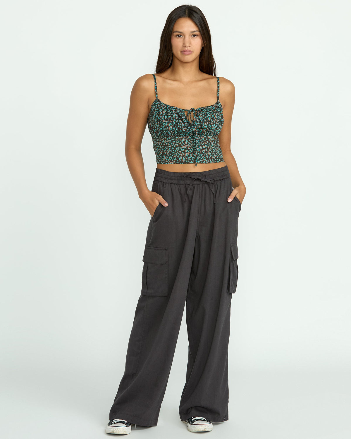 Women's Lived In Beach Pants Vintage Black - Volcom