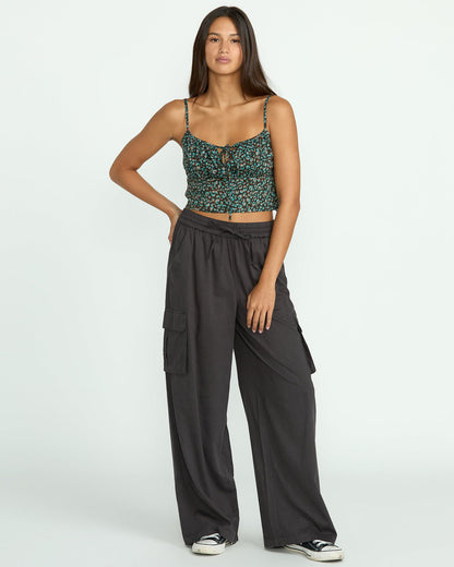 Women's Lived In Beach Pants Vintage Black - Volcom