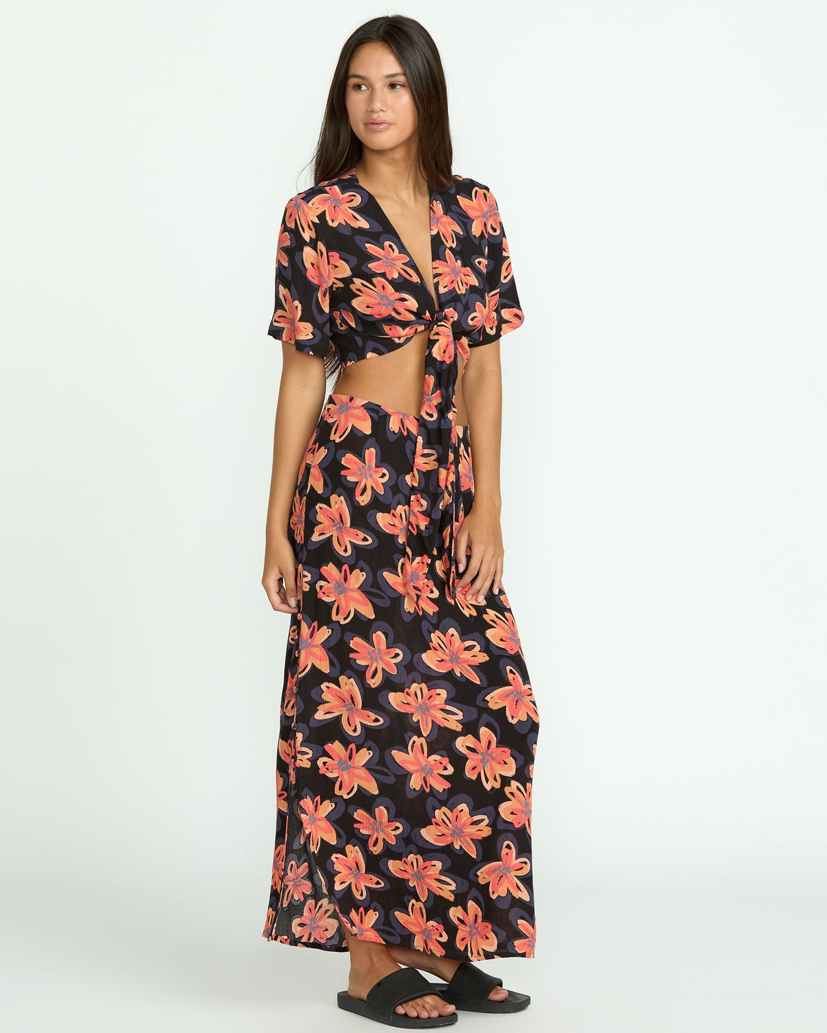 Women's Deep Tropix Skirt Black - Volcom