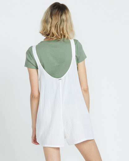 Women's Lil Tie Strap Romper White - Volcom