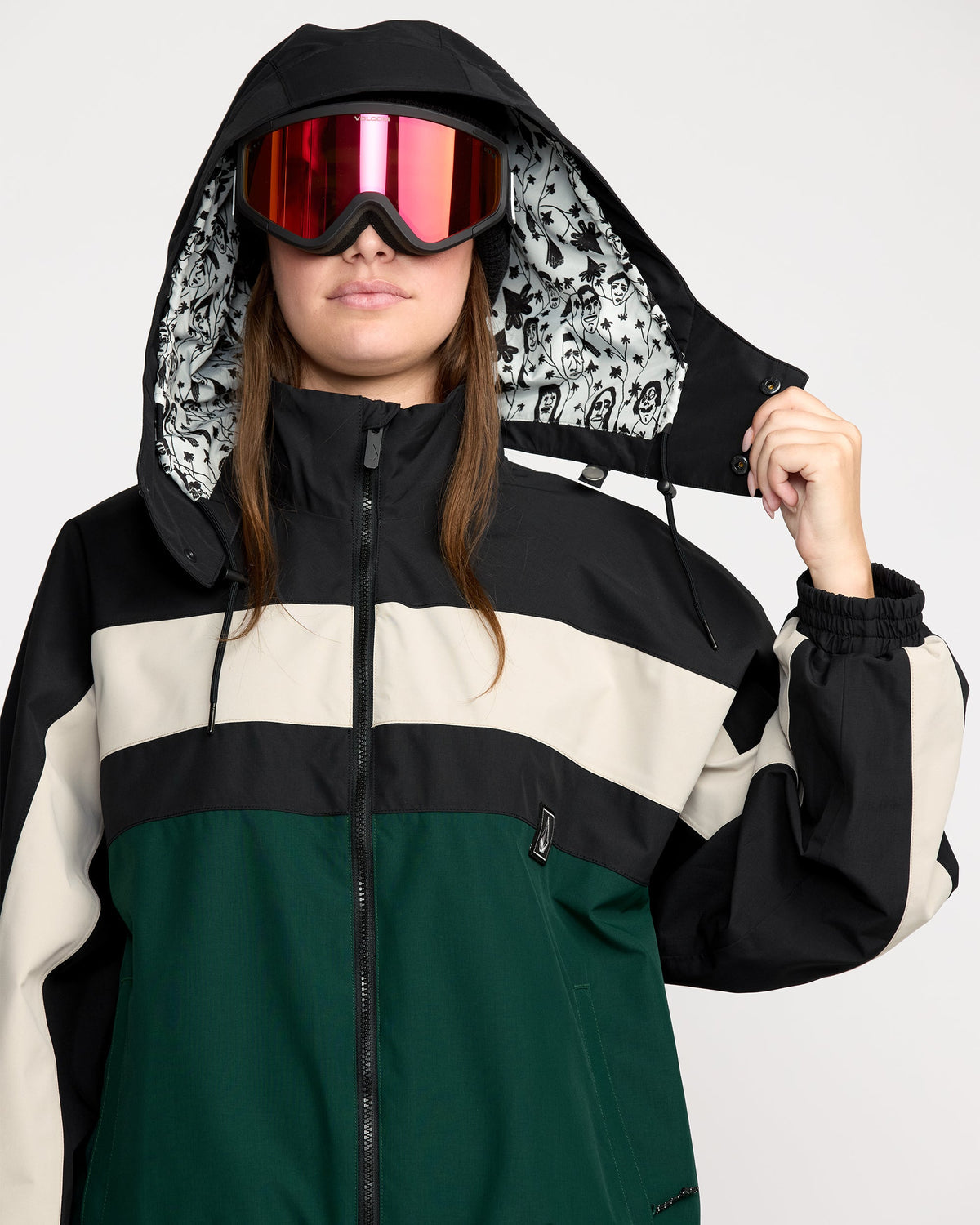 DLM Jacket Black Green - Volcom