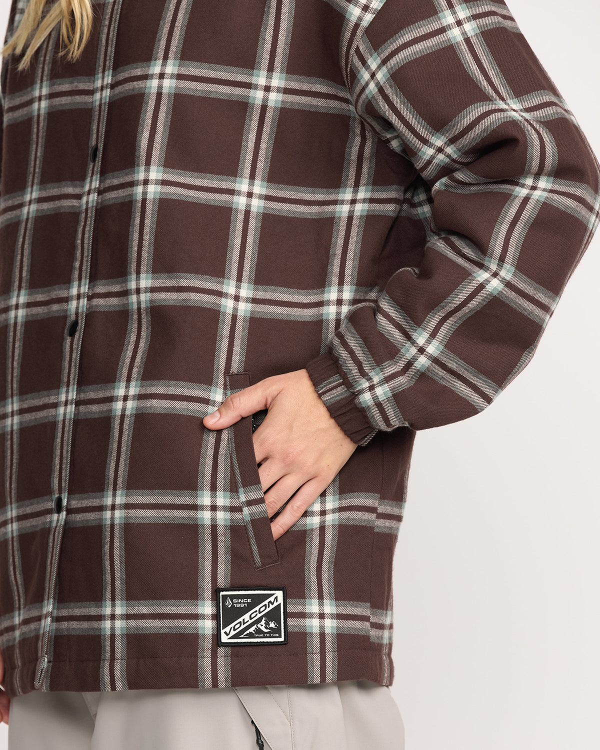 Women's Ins Riding Flannel Jacket Oxblood - Volcom