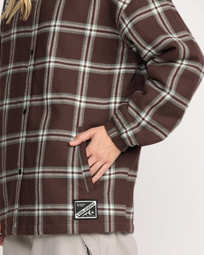 Women's Ins Riding Flannel Jacket Oxblood - Volcom