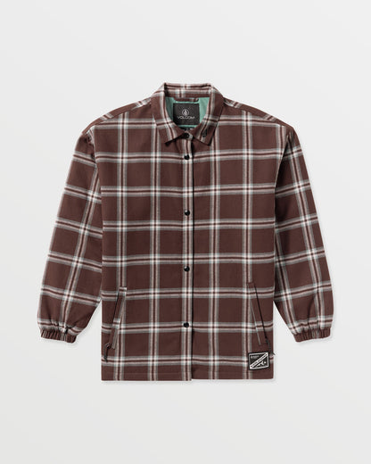 Women's Ins Riding Flannel Jacket Oxblood - Volcom