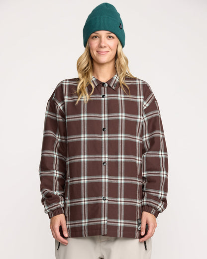Women's Ins Riding Flannel Jacket Oxblood - Volcom