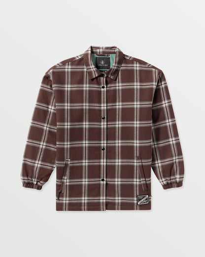 Women's Ins Riding Flannel Jacket Oxblood - Volcom