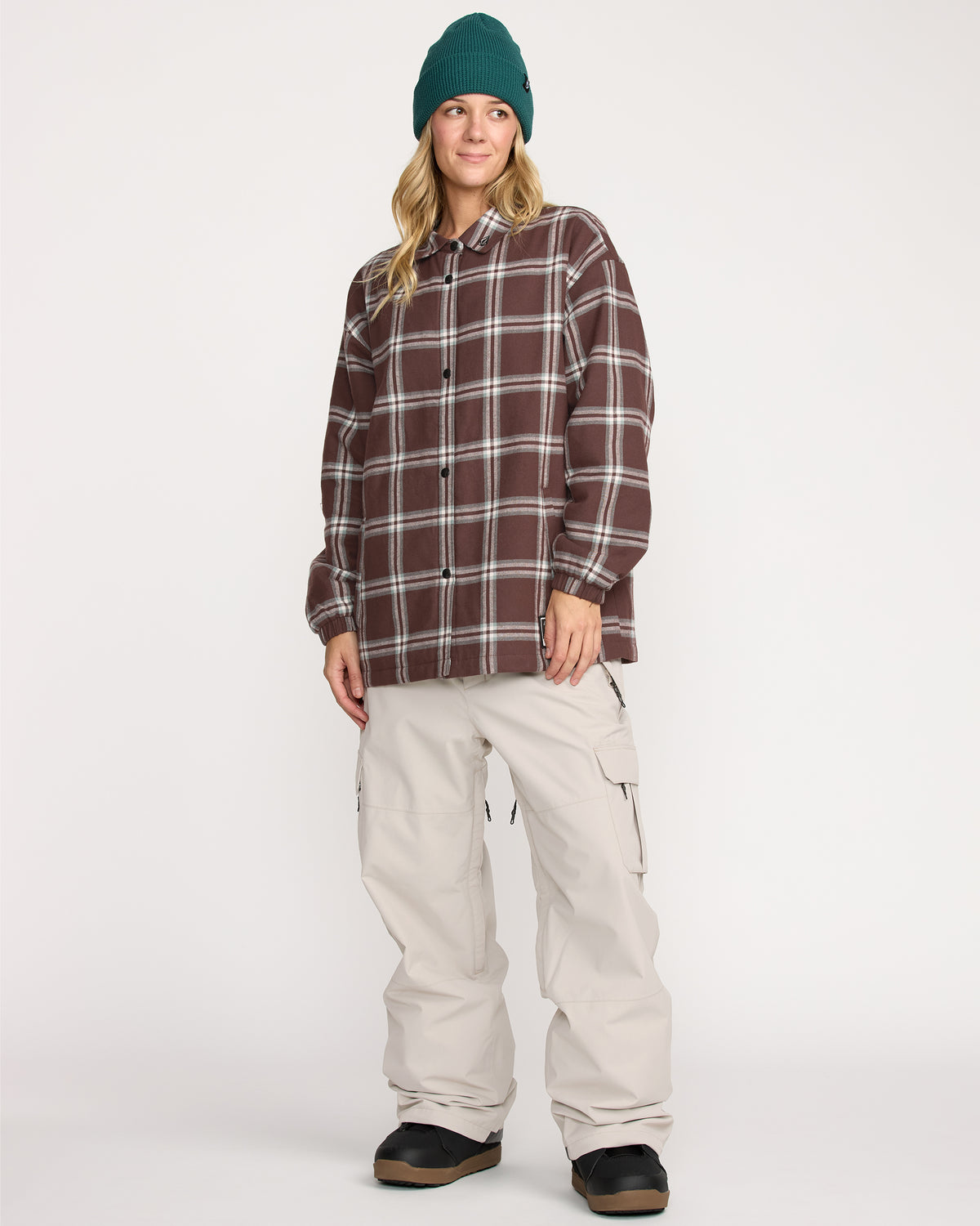 Women's Ins Riding Flannel Jacket Oxblood - Volcom