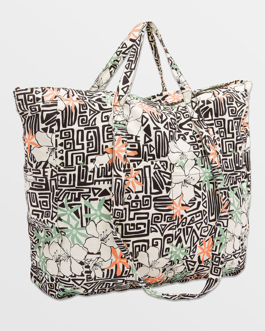 Schoolyard Canvas Tote Star White - Volcom