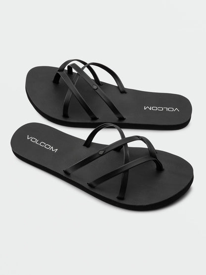 Women's New School II Sandals Black Out - Volcom