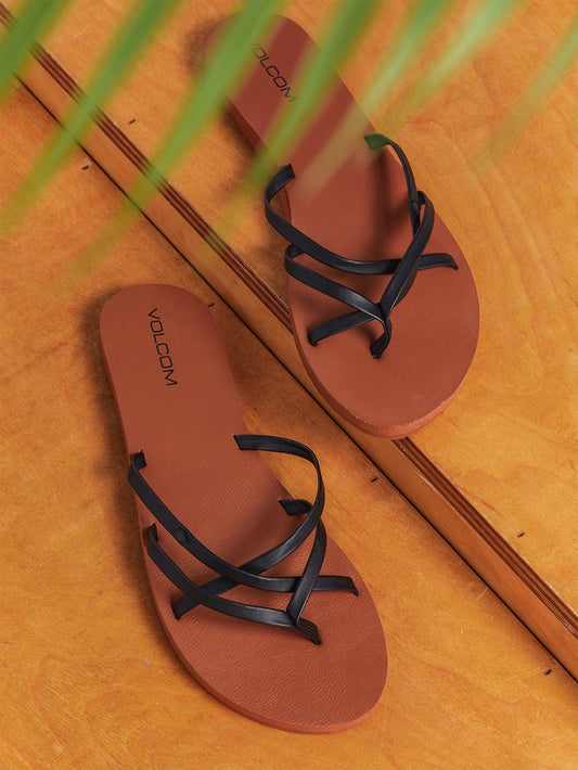 Women's New School II Sandals Black - Volcom