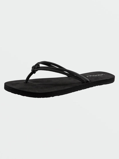 Women's Forever and Ever II Sandals Black Out - Volcom