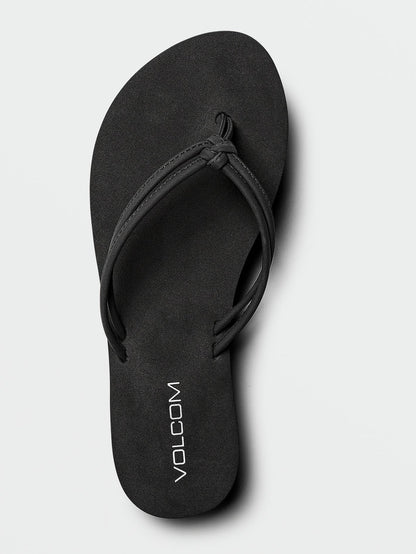 Women's Forever and Ever II Sandals Black Out - Volcom