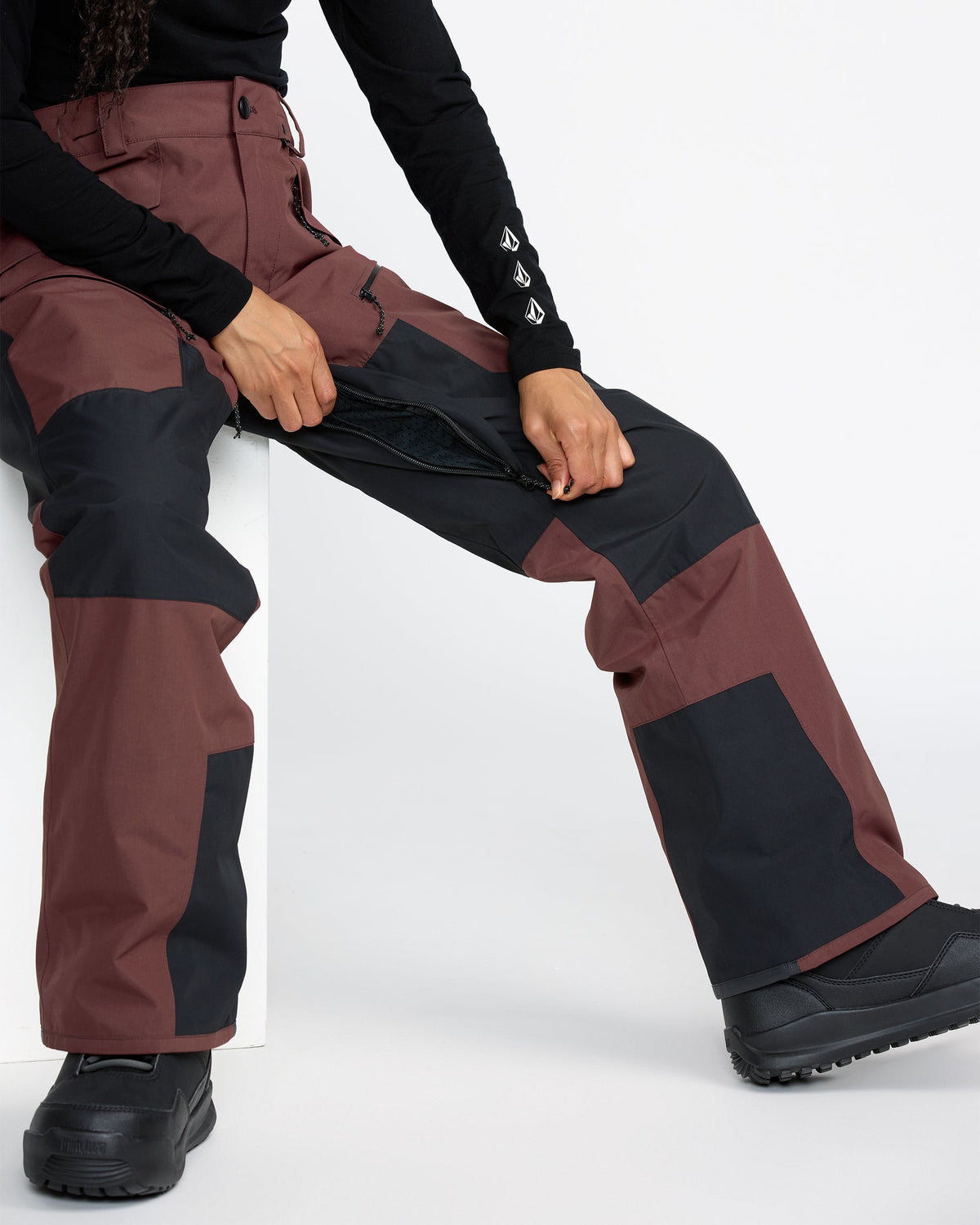 Women's Stone Mica 20K Pants Oxblood - Volcom