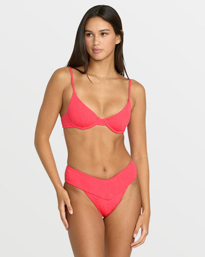 Women's Blossom Daze V Bottom Bikini Bottom True Red - Volcom