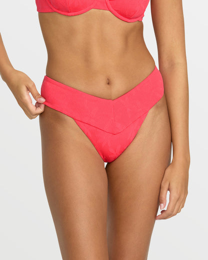 Women's Blossom Daze V Bottom Bikini Bottom True Red - Volcom
