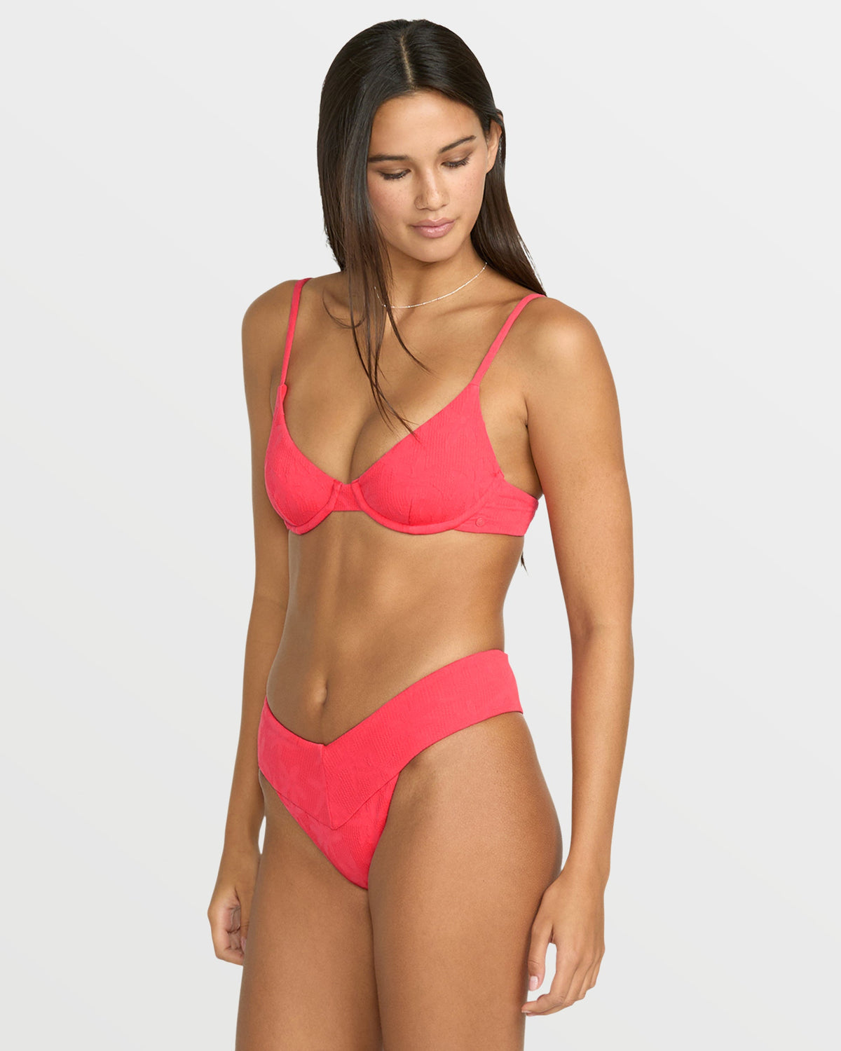 Women's Blossom Daze V Bottom Bikini Bottom True Red - Volcom