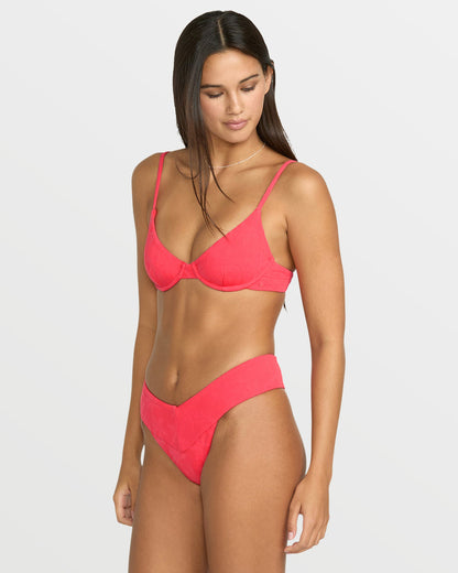 Women's Blossom Daze V Bottom Bikini Bottom True Red - Volcom